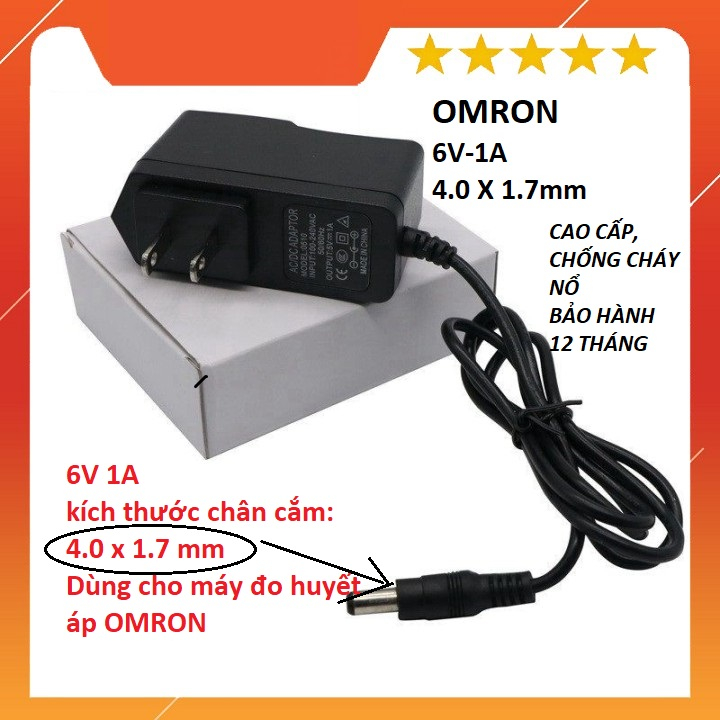 Nguồn 6V 1A Cao cấp dùng cho máy đo huyết áp OMRON - IC Chống cháy nổ