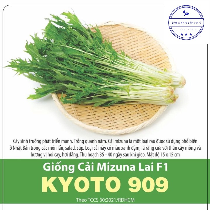 Hạt giống Cải Mizuna Nhật gói 5gr