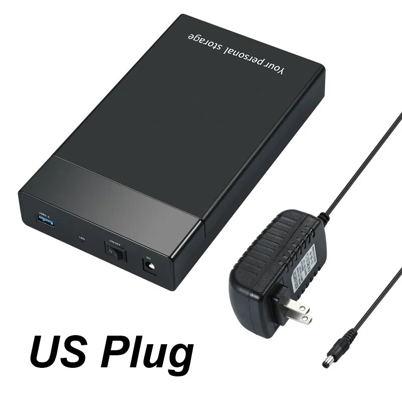 3.5inch hdd case usb 3.0 to sata iii hd 3.5 2.5 case external hard drive enclosure hard disk box for desktop computer pc ac dc
