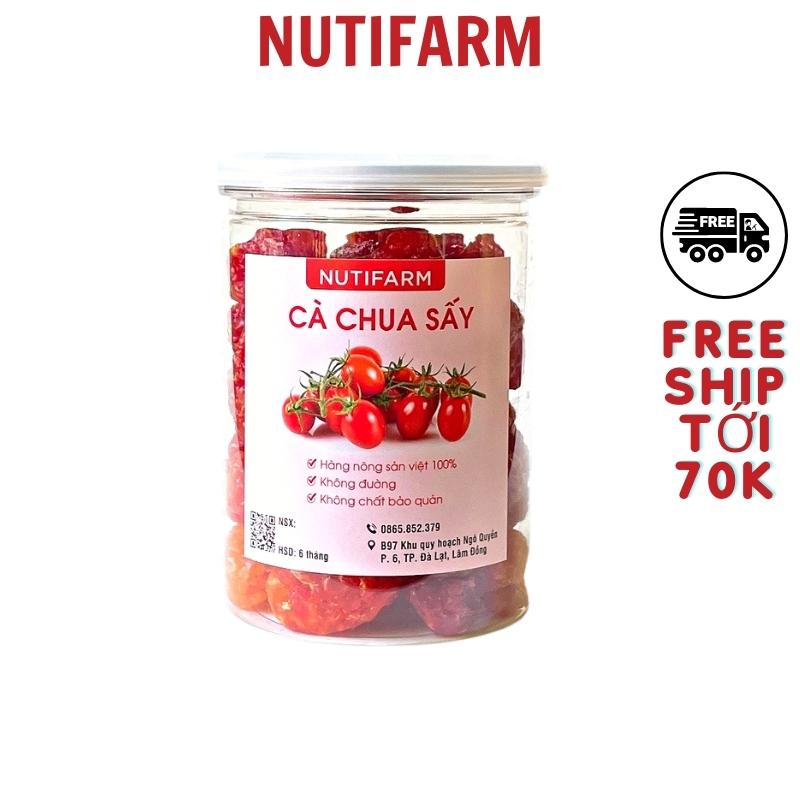 Cà chua bi sấy dẻo không đường 400gr NutiFarm trái cây sấy đặc sản đà lạt