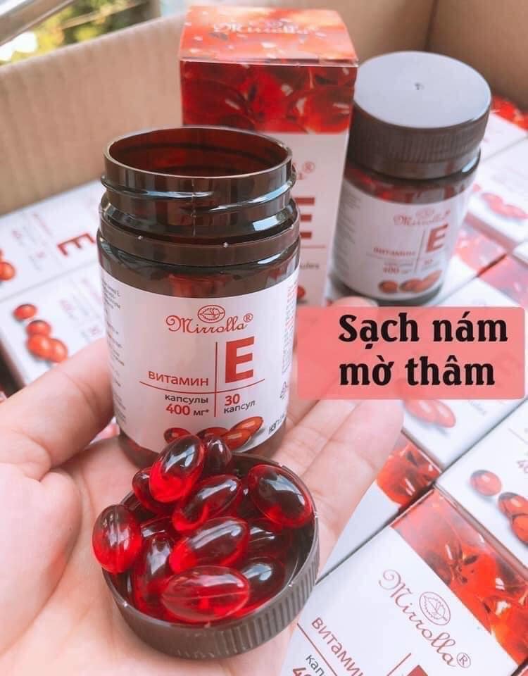 Vitamin E Đỏ Mirrolla nga 400mg hộp 30 viên