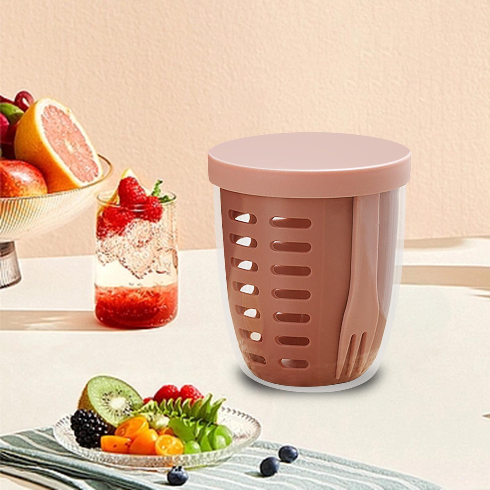 Oshhni salad cup với ngã ba với ngã ba 600ml ăn sáng ly cho bữa ăn sữa chua ăn sáng