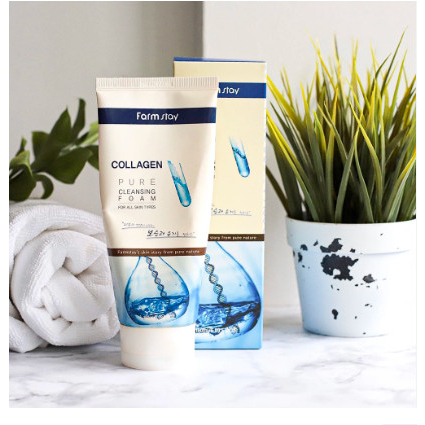 Sữa Rửa Mặt Farm Stay Hàn Quốc Collagen 180ml