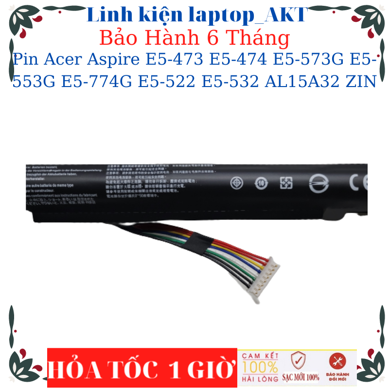 [Pin zin] Pin Laptop Acer Aspire E5-473 E5-473A E5-474G E5-474 E5-573G E5-553G E5-774G E5-522 E5-522G E5-532 AL15A32 ZIN