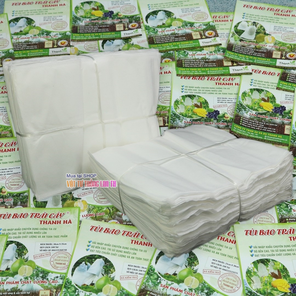 Bịch bọc trái cây, túi bọc quả bưởi chống côn trùng loại dày bền đẹp 30x35 - 25 cái