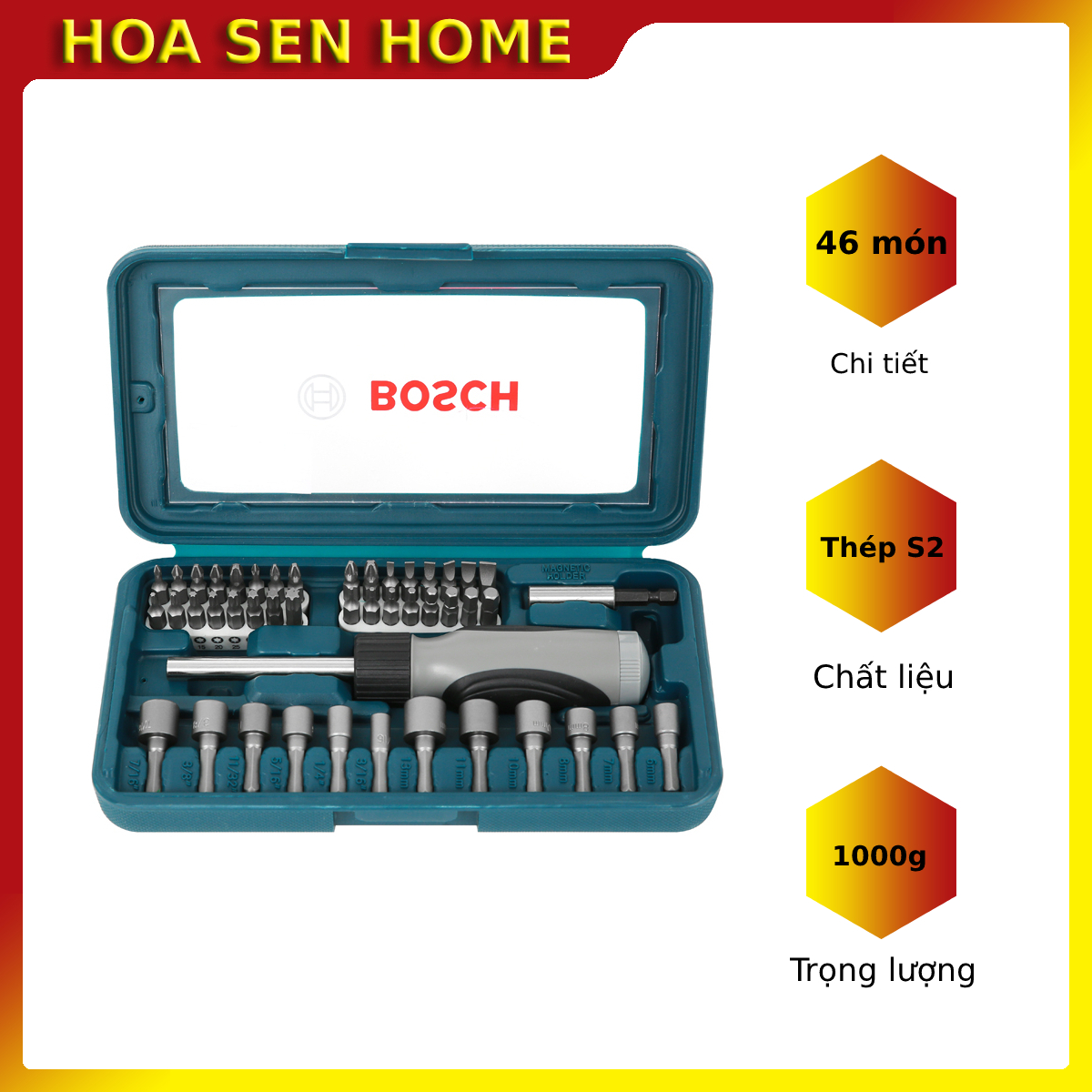 Bộ vặn vít đa năng 46 món BOSCH