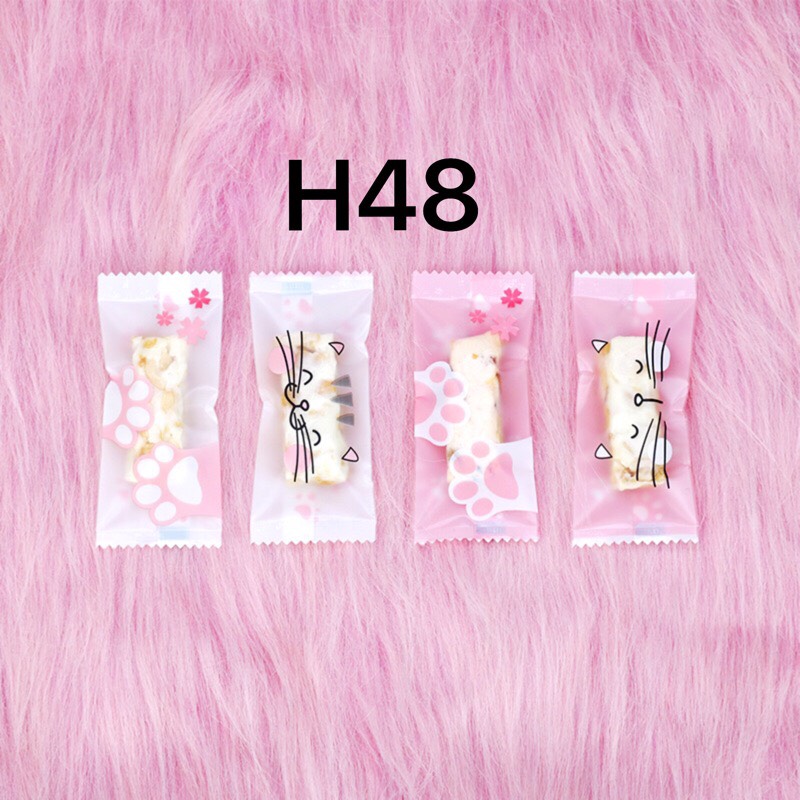 Túi đựng kẹo nougat Mặt Mèo H48