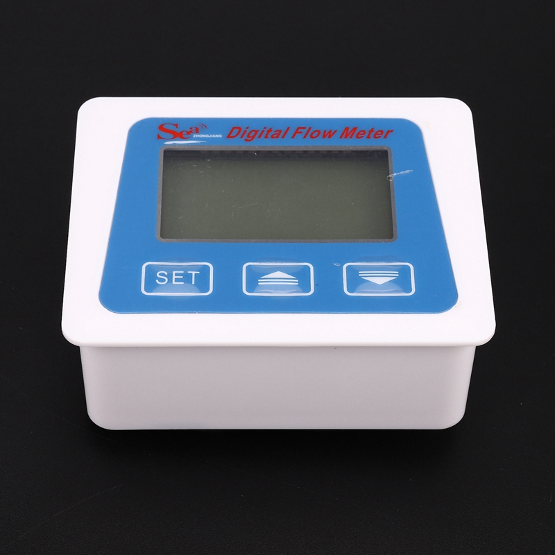 Digital Lcd Display Water Flow Sensor Meter Flowmeter Rotameter Temperature Time Record With G1/2 Flow Sensor