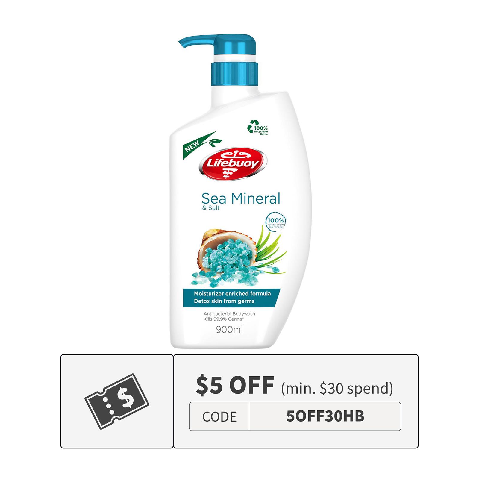 Lifebuoy Sea Mineral & Salt AntiBacterial 900ml Body Wash Lazada Singapore