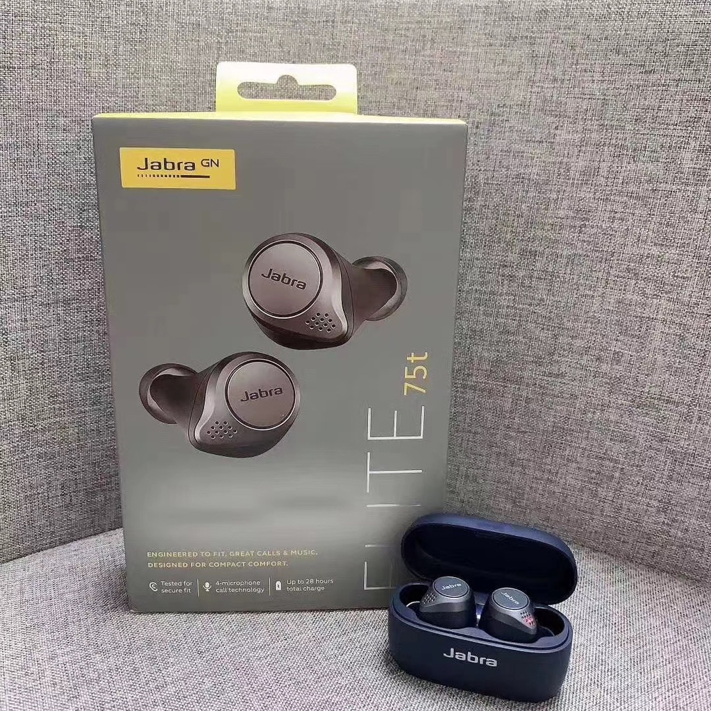Jabra Elite 75t Earbuds True Wireless Earphone with Charging Case Bluetooth Earbuds