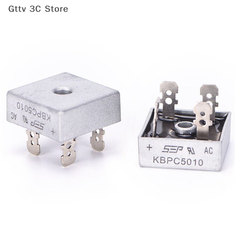 Gttv 3c store bộ chỉnh lưu cầu điốt một pha vỏ kim loại 50a 1000v kbpc5010