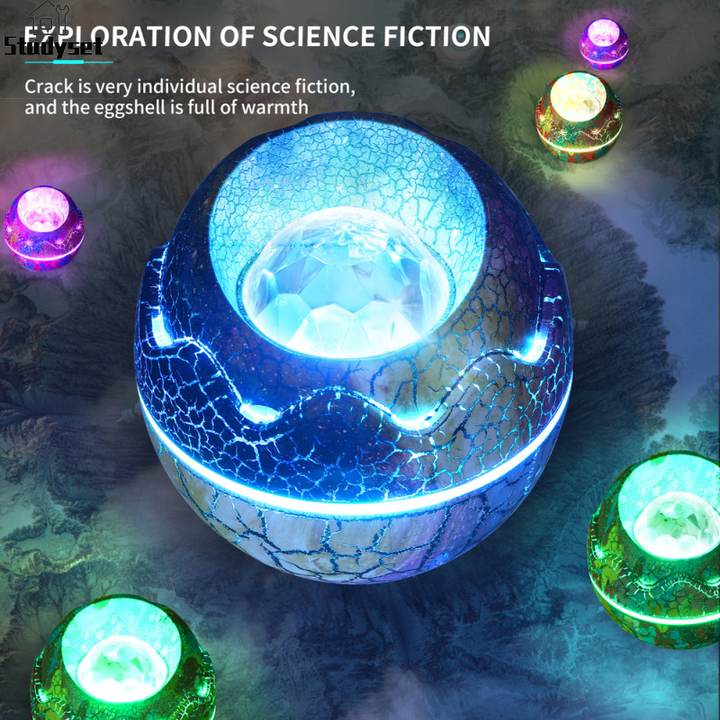 Studyset IN stock Led Dinosaur Eggs Shell Galaxy Starry Projector Bluetooth-compatible Remote Control Night Lights Children Gift