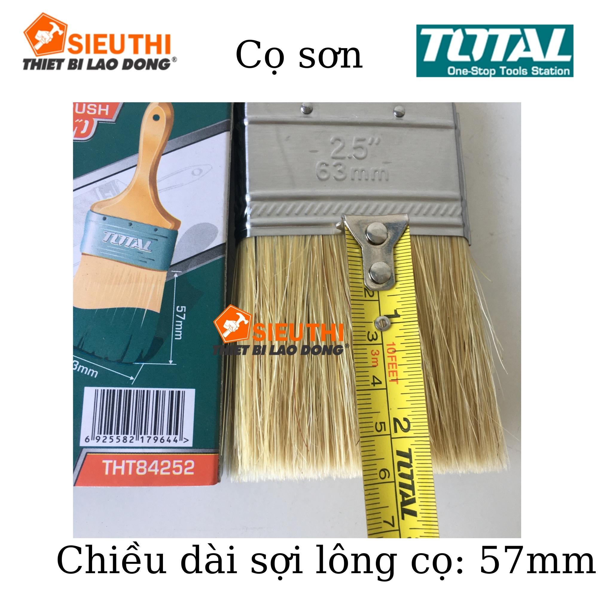 2.5inch Cọ Sơn TOTAL tay cầm gỗ TOTAL THT84252