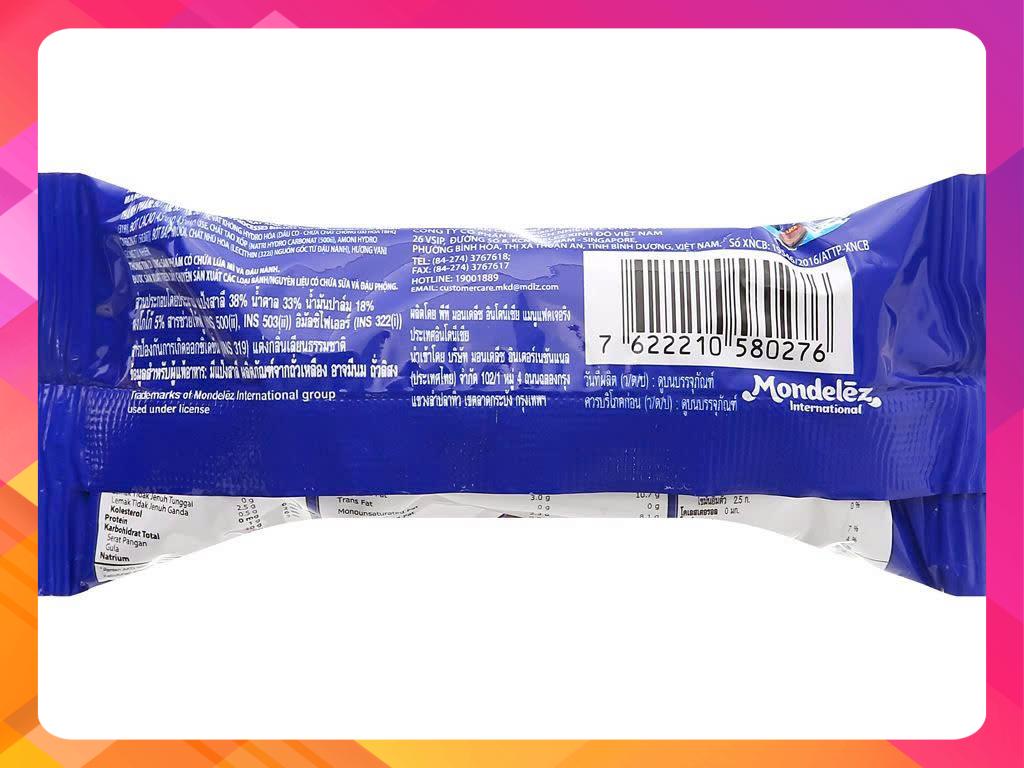 Bánh Quy Oreo Gói Nhỏ 64.4g Hương Vani/Socola