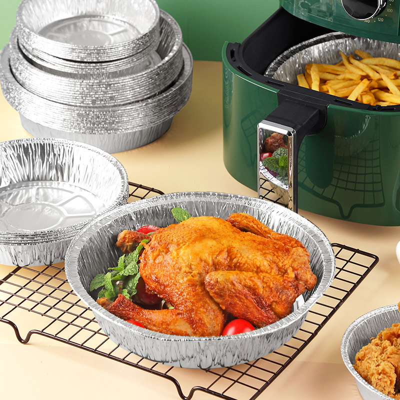 10pcs%20Oil-Proof%20Aluminum%20Foil%20Tin%20Box%20Air%20Fryer%20Disposable%20Paper%20Liner%20Non-Stick%20Steaming%20Basket%20Mat%20Kitchen%20Baking%20Tray%206/7/8inch%20-%20Image%203