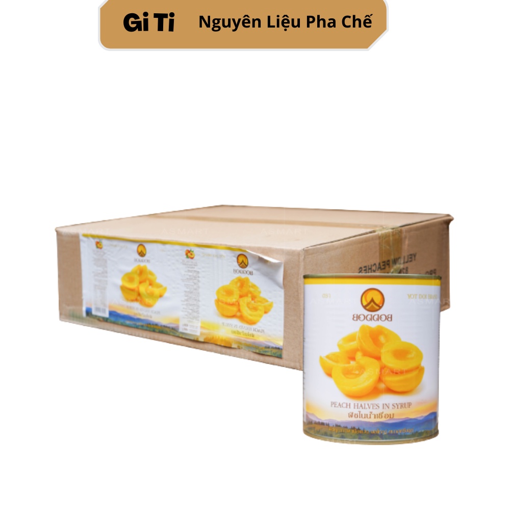 Đào Ngâm Thái Lan BODDOB Lon 820g