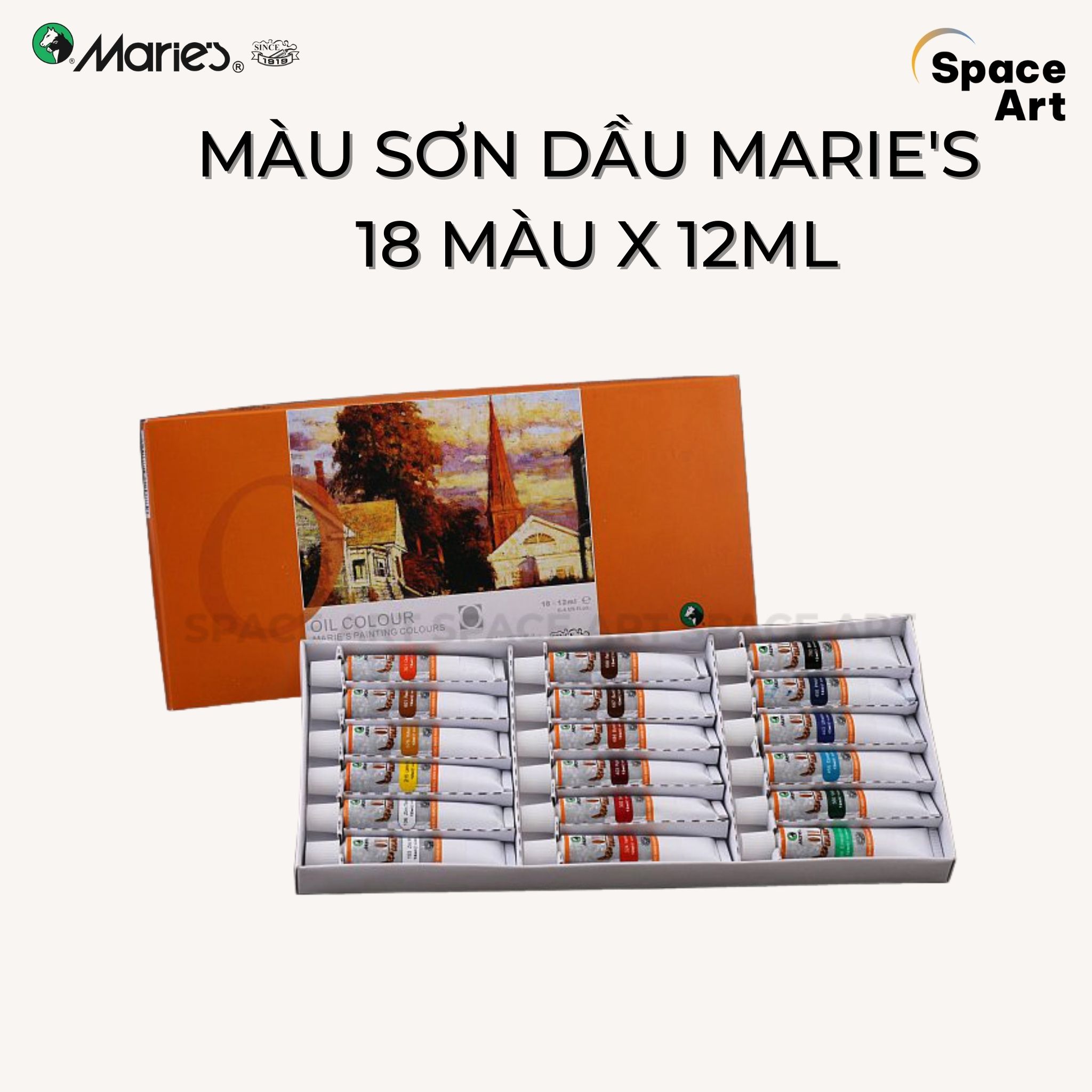 [Spacr Art Storre] Màu Sơn Dầu Marie's Set 12ml (Marie's Oil Painting Colour)
