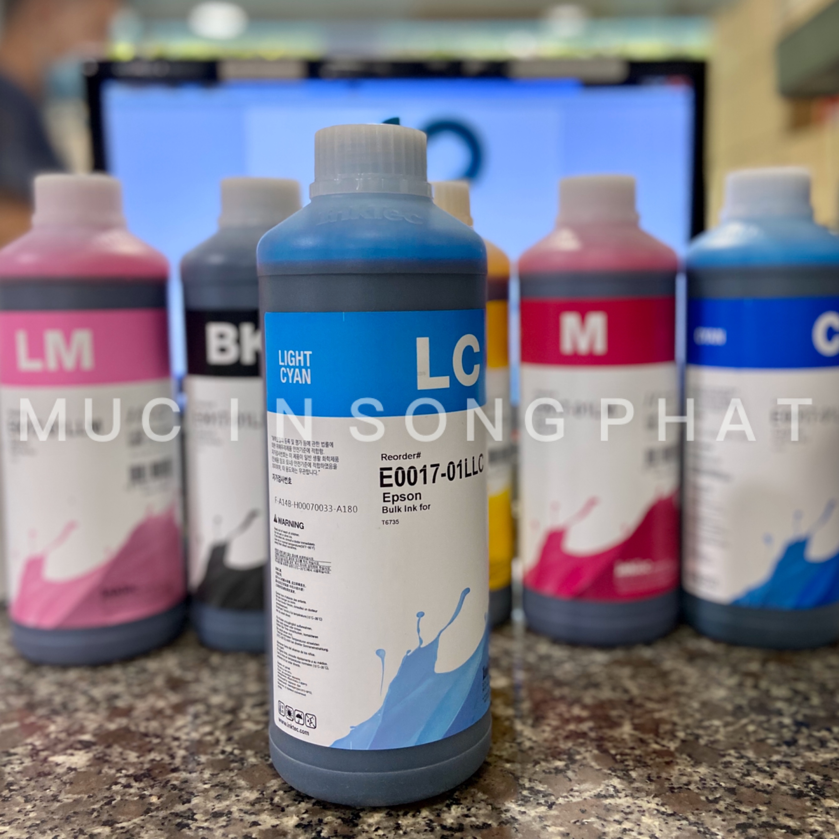 Mực nước, in phun EPSON INKTEC 1 lít (giá tính trên 1 chai)
