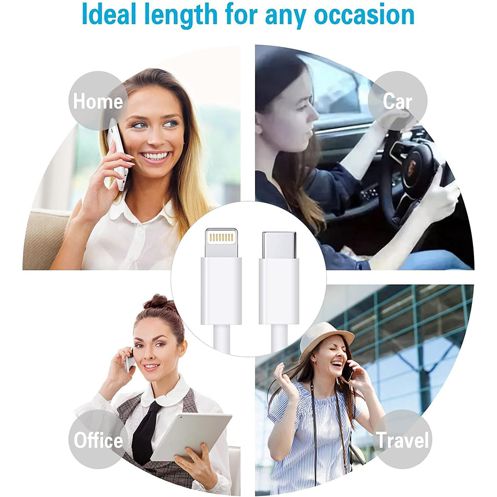 2Pcs 20W PD Fast Charging Cable For iPhone 15 Pro Max Plus iPhone Serise iPad USB Type C (1 meter) Fast charging data cable 2023