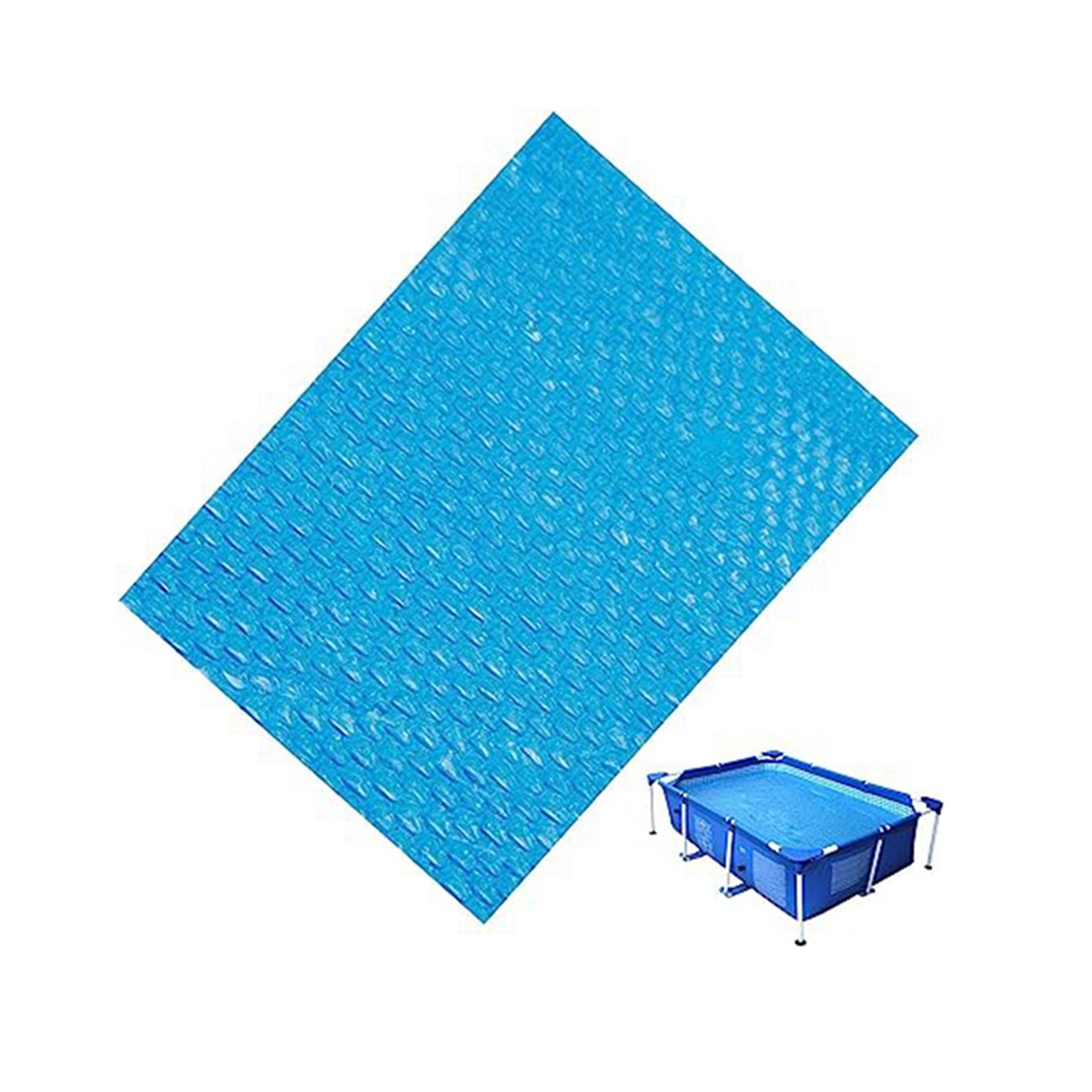 1 Piece 260X170Cm Pool Cover Rectangular Pool Bubble Cover Insulation Dustproof Canvas Pool Blanket Pool Replacement Parts Accessories