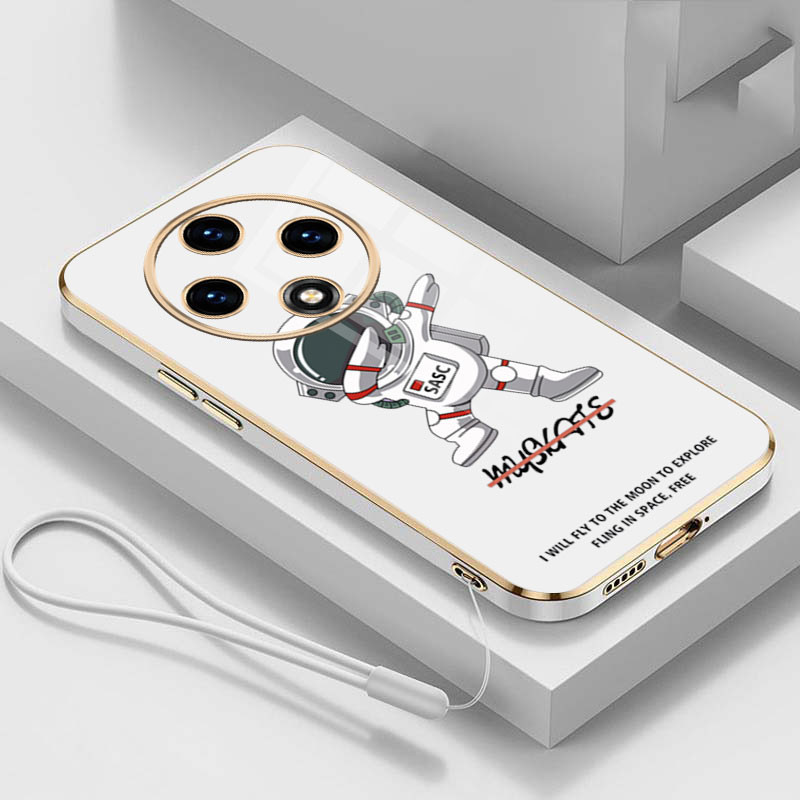 Xiaomi Redmi 14C Stylish Astronaut Rubber Phone Cover Space NASA Glossy Plating Case Shockproof Casing. 