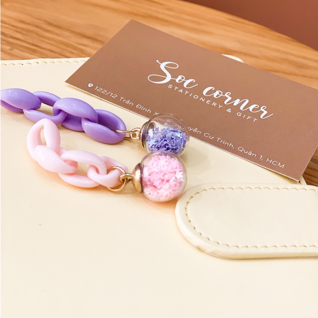 Móc treo trang trí sổ còng Planner quả cầu