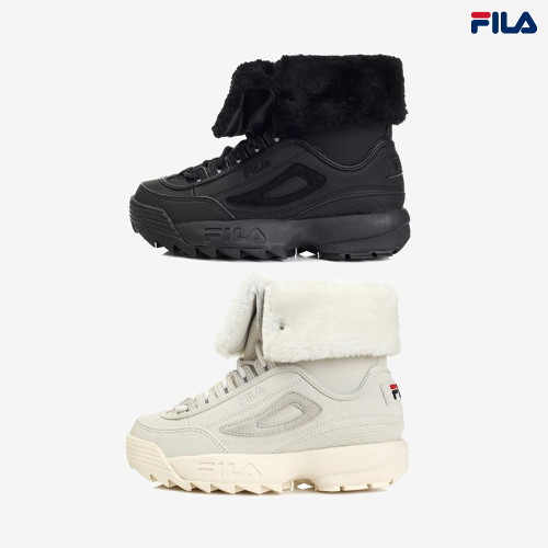 womens fila disruptor shearling athletic shoe