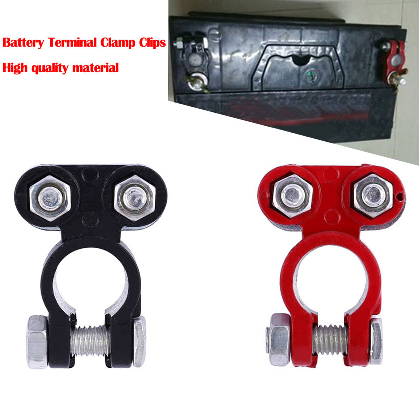 Positive Negative Connector Aluminum Alloy Battery Terminal Universal Accessory for Car Accessory