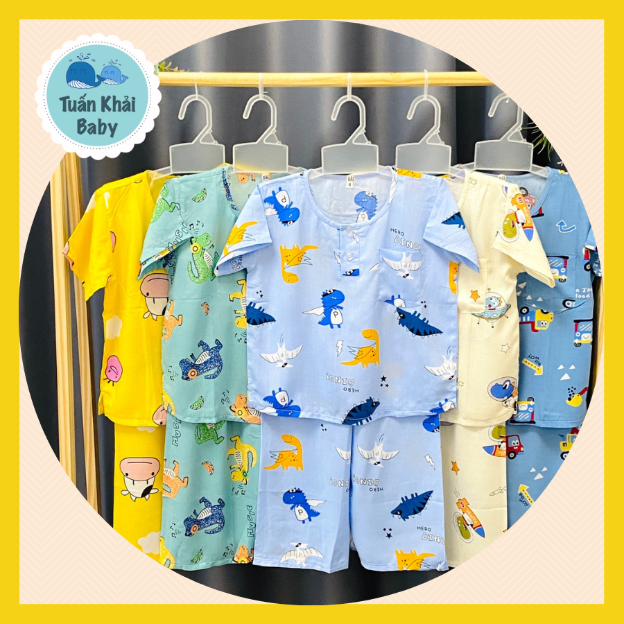 [HCM]Bộ ( 1 bộ) Quần áo Tole lanh Bé Trai | Mẫu Tay Ngắn Quần Dài cài 2 nút trước |Size 3-12 cho bé 9-35kg| Chất vải tole lanh 2 da loại 1 mềm mịn mát cho bé trai| Hàng Việt Nam | Đồ bộ bé trai |quần áo trẻ em| Đồ tôn trẻ em