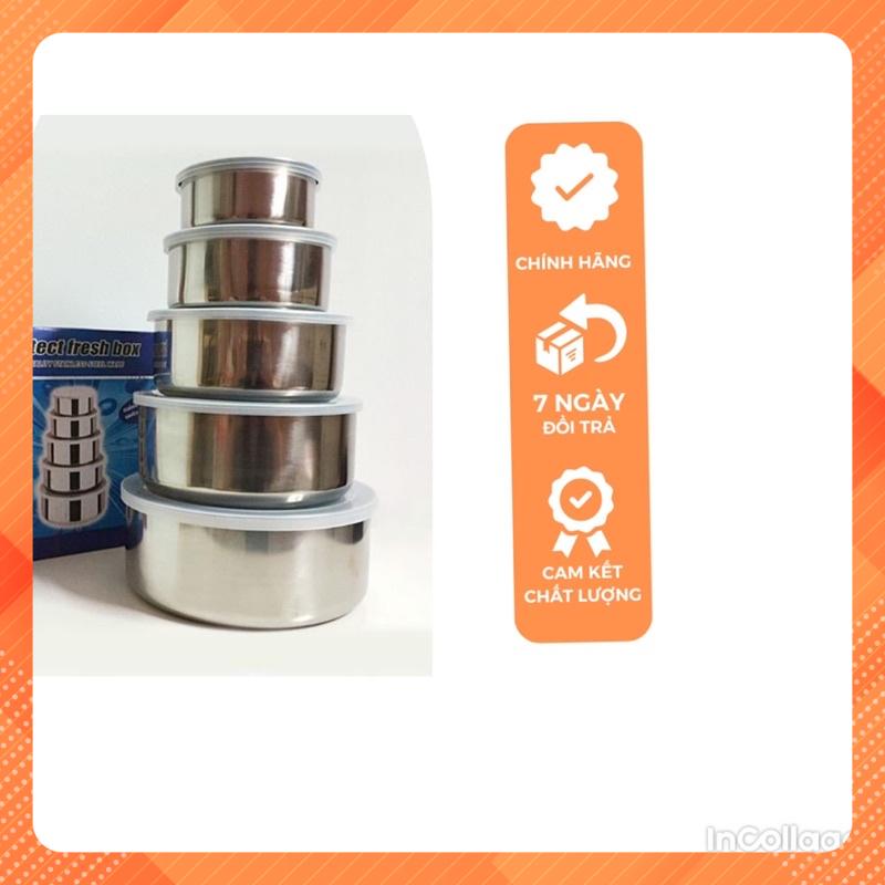 Bộ 5 bát lạnh inox có nắp