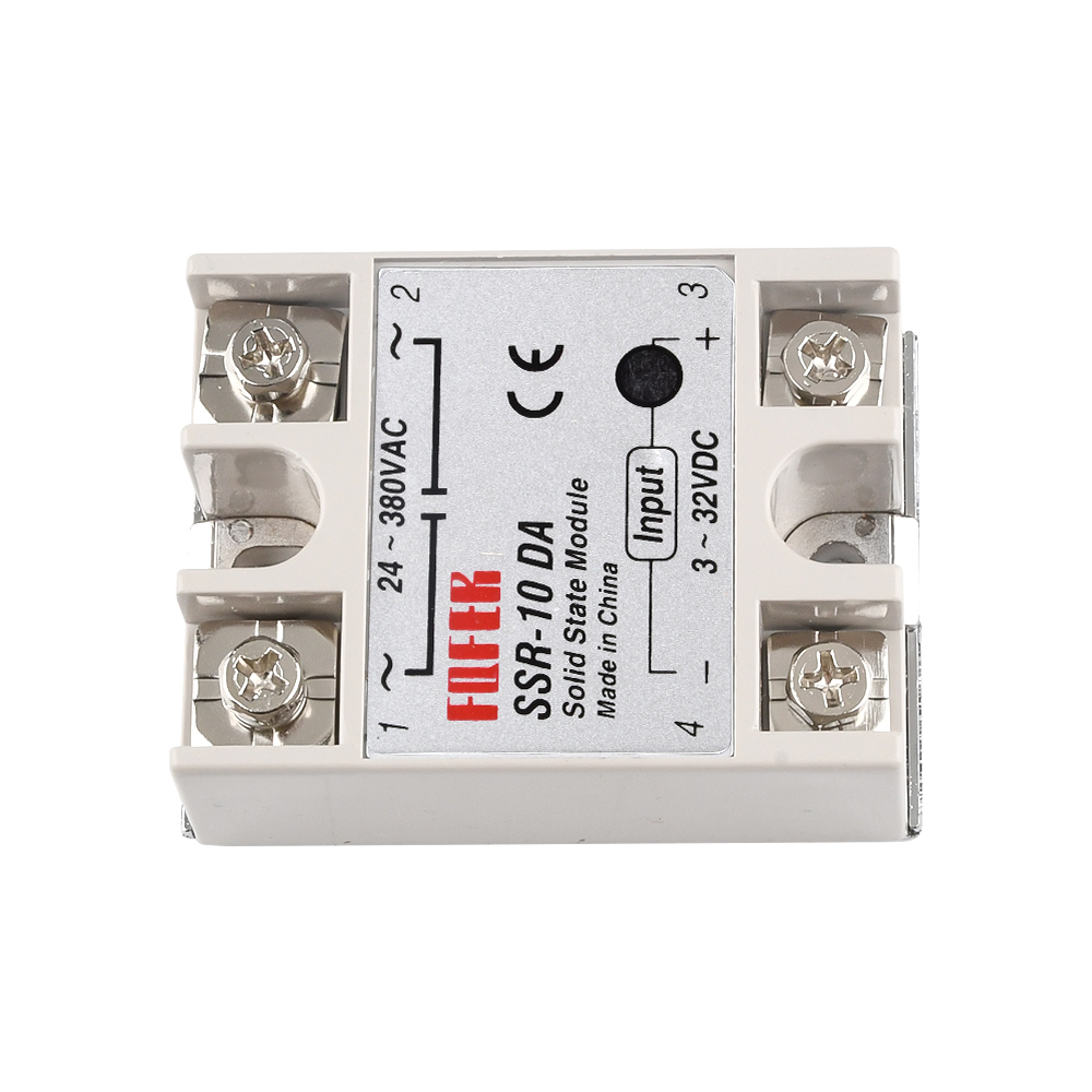 【100% Original】diymore DC-AC Solid State Relay SSR-10DA 10A 3-32V DC to AC 24-380V SSR Relay Switch