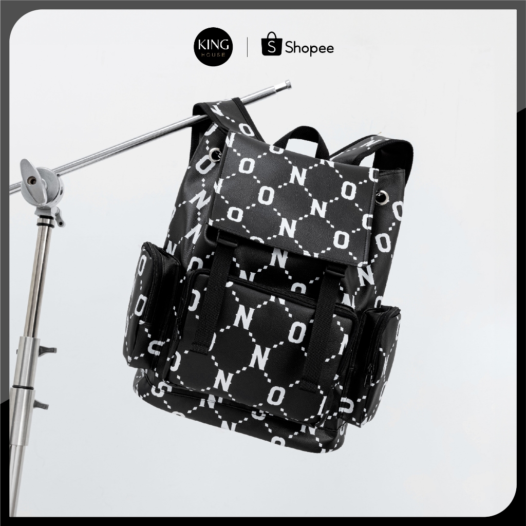 [VOUCHER 8%]Balo Da Backpack Unisex Chống Nước - Màu Đen