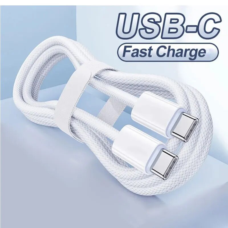 1m pd 60w 3a usb c to usb c cable fast charge dual type c to type c data line