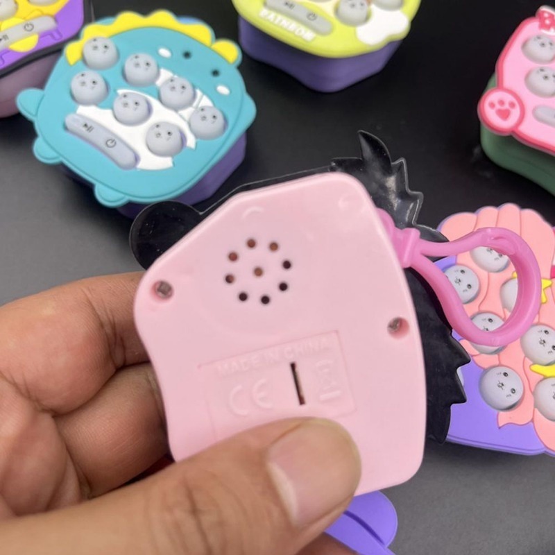 Sanrio Móc Khóa Trò Chơi Điện Tử mini whack-a-mole melody pop it