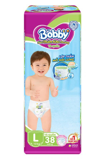 TẢ QUẦN BOBBY SIZE L 38 MIẾNG. TỪ 9-13KG