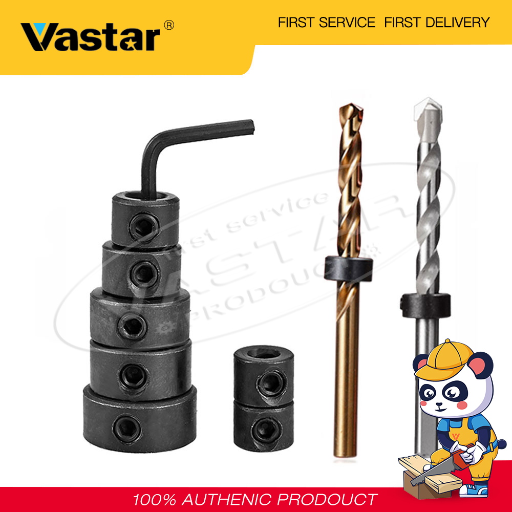 Vastar 7pcs Drill Stop Assortment, 312mm Drill Depth Stop Collars
