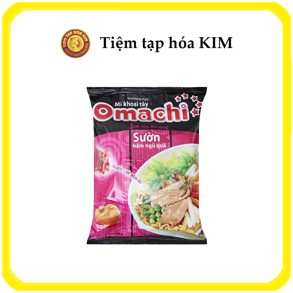 Mì ăn liền Omachi gói 80g (đủ vị)
