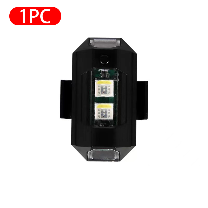 Motorcycle Strobe Warning Light USB Charging Multi-mode Adjustment LED Signal Turn Signal