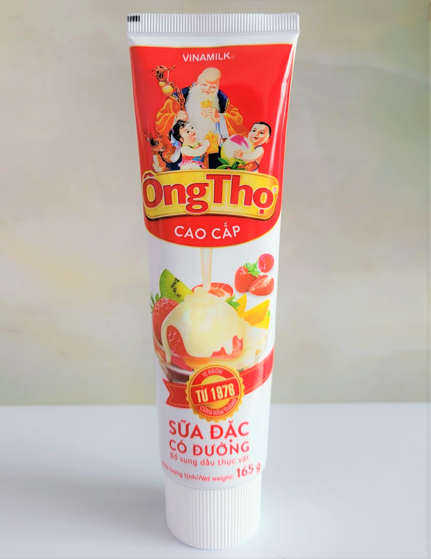 ÔNG THỌ ĐỎ [Tuýp 165g] SỮA ĐẶC CÓ ĐƯỜNG CAO CẤP [VN] Sweetened Creamer (halal)