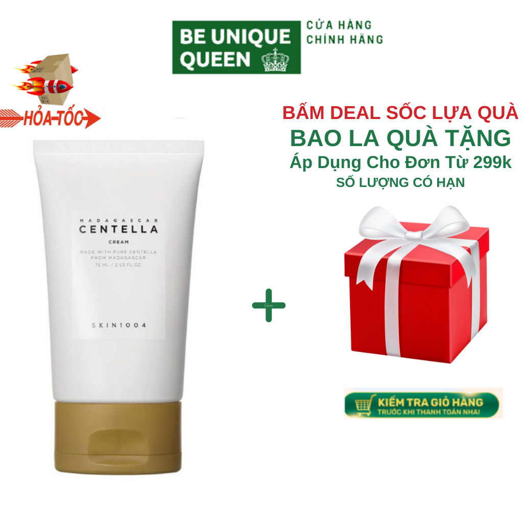 Kem Dưỡng Ẩm Skin1004 Rau Má Giảm Mụn, Mờ Thâm Phục Hồi Da  - Skin 1004 Madagascar Centella Cream 75ml - centalla