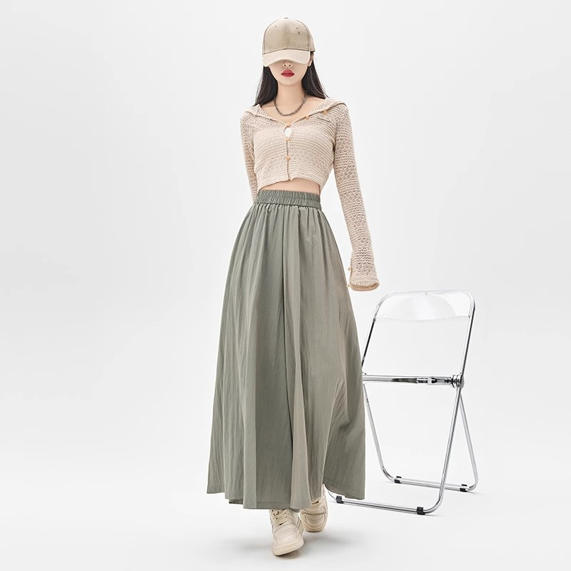 IEF Cotton and linen wide-leg pants, casual Yamamoto pants, skirt pants