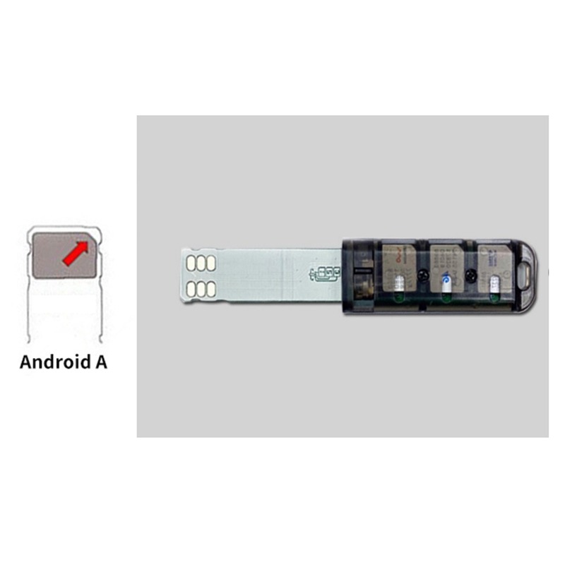 6 Slot SIM Card Adapter Multi SIM Card Reader Mini SIM Nano with Control Switch for Android