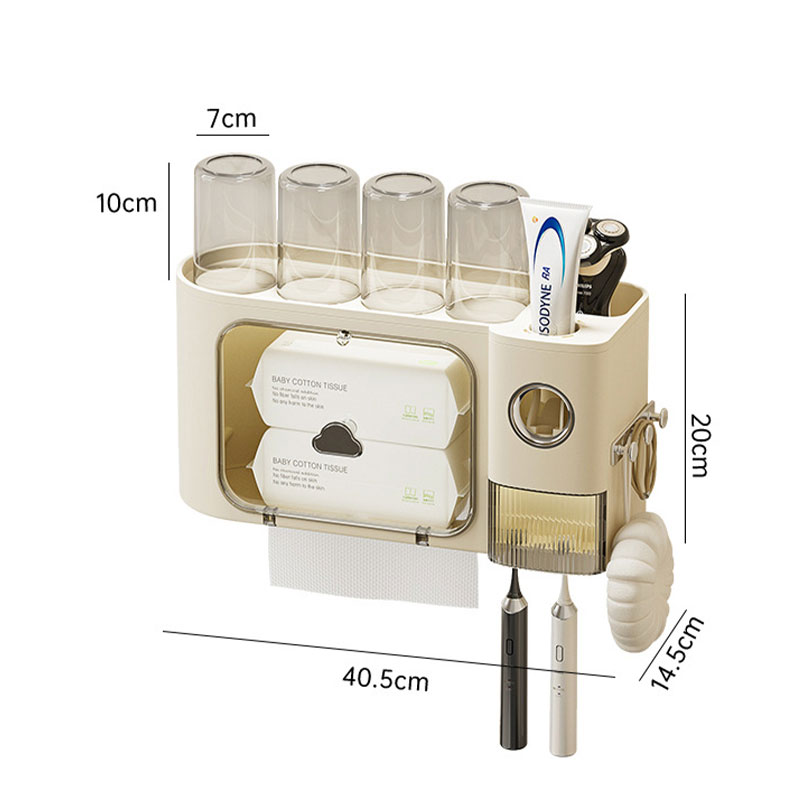Toilet tissue box Household bathroom face towel storage box punch-free wall-mounted paper dispenser plastic simple