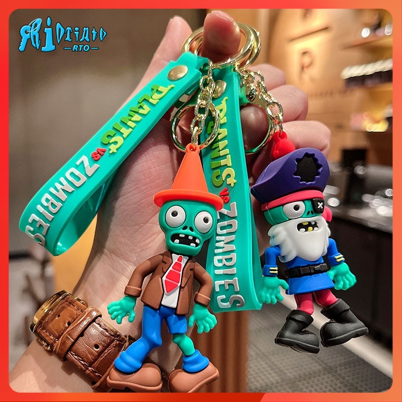 RtoCK Plants Vs. Zombies Keychain Pendant Skull Doll Small Gift Bag Accessories