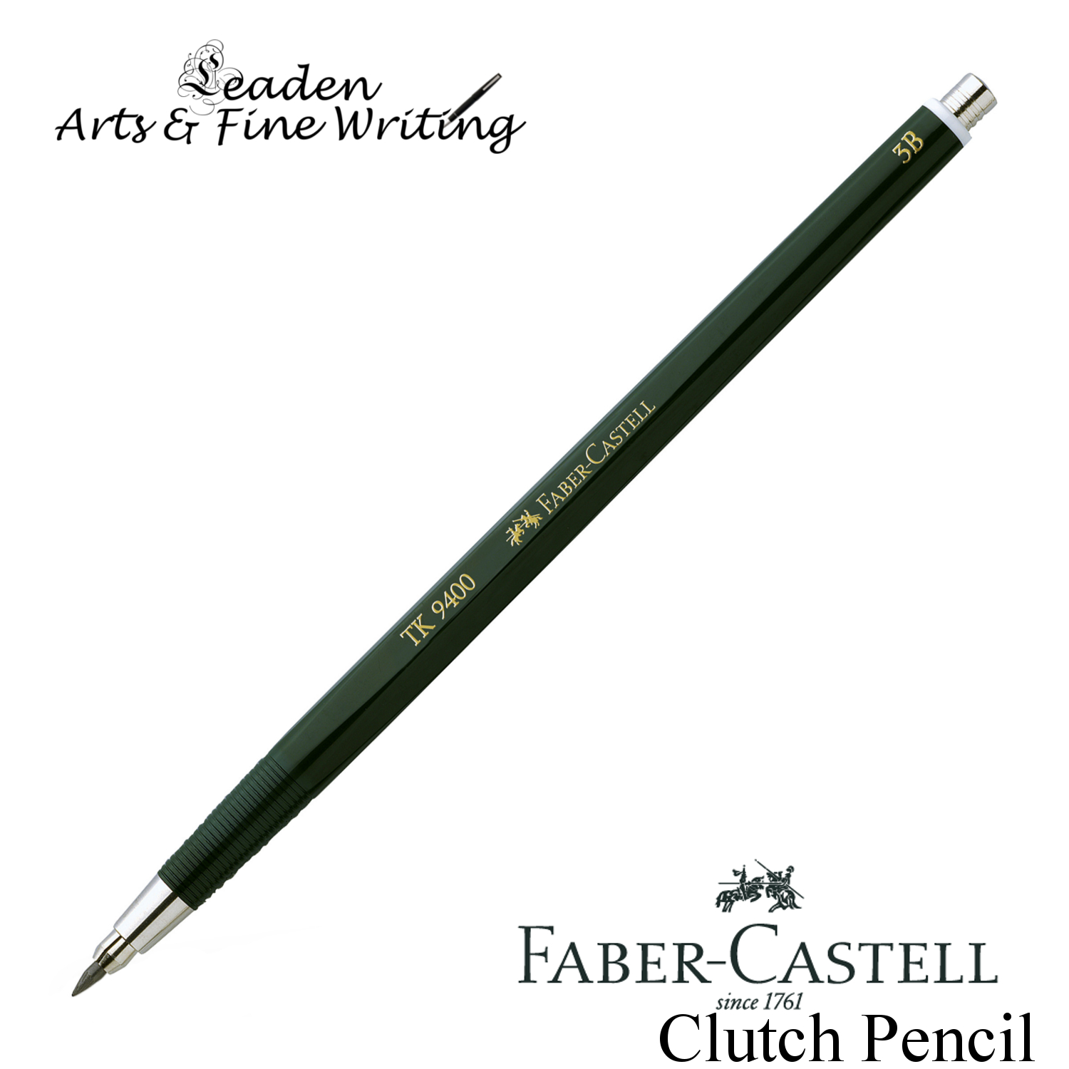 Faber-Castell TK9400 2mm Clutch Pencil With 3B Lead - Hexagonal Barrel, Ergonomic Grip