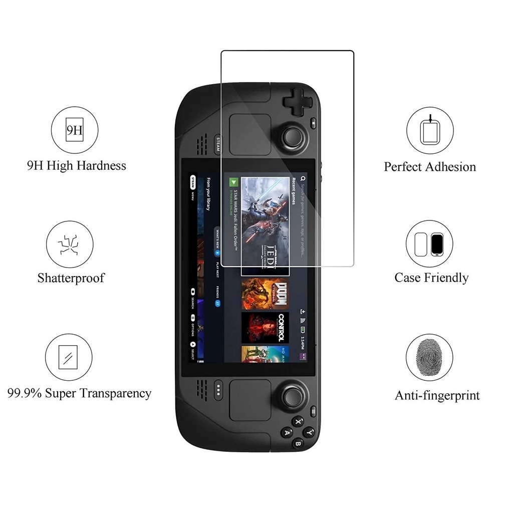 2 cái miếng bảo vệ màn hình cho hơi nước boong OLED HD bảo vệ màn hình kính cường lực trên New hơi nước boong OLED chuyển đổi OLED phim phụ kiện
