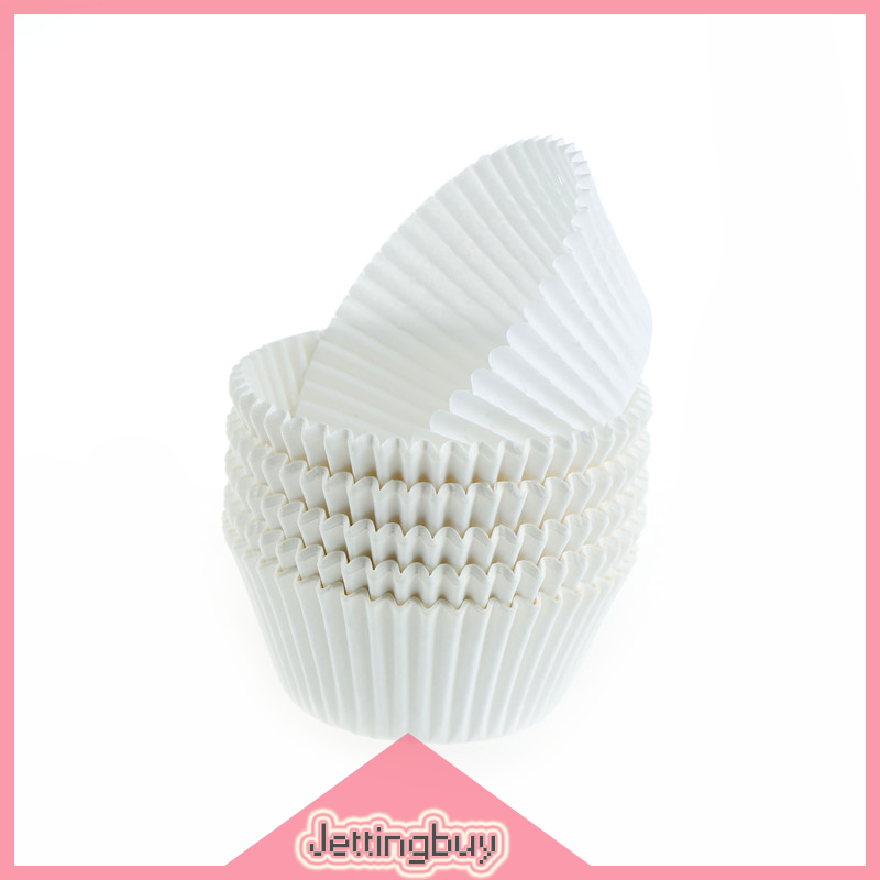 【Jettingbuy】 Flash Sale 100pcs white cupcake paper cases cupcake paper cups for bakeware cake tools