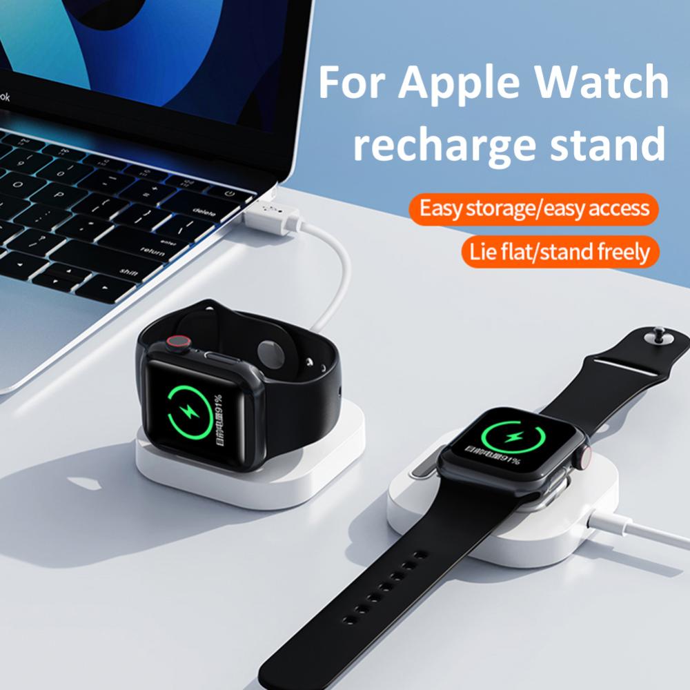 Foldable Wireless Charger 85 Degree Bracket Design Wireless Charger Dock Efficient Heat Dissipation Fast Charging Dock for Apple Watch 1-8 Generation