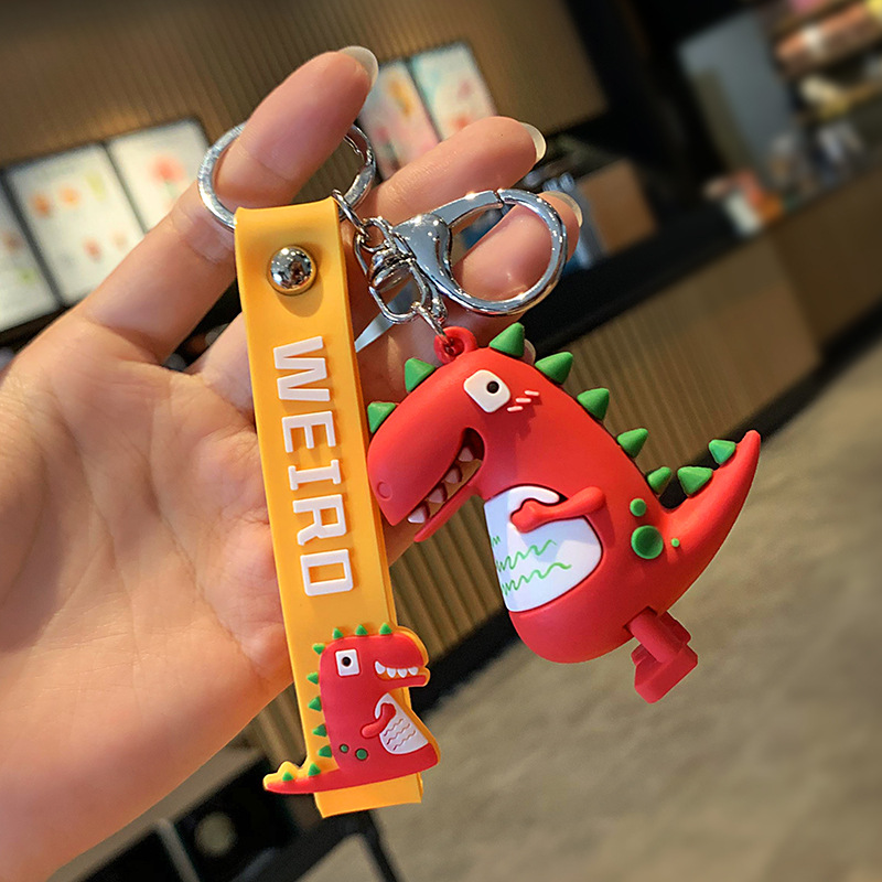 Móc khóa khủng long dễ thương móc cặp, balo, túi xách