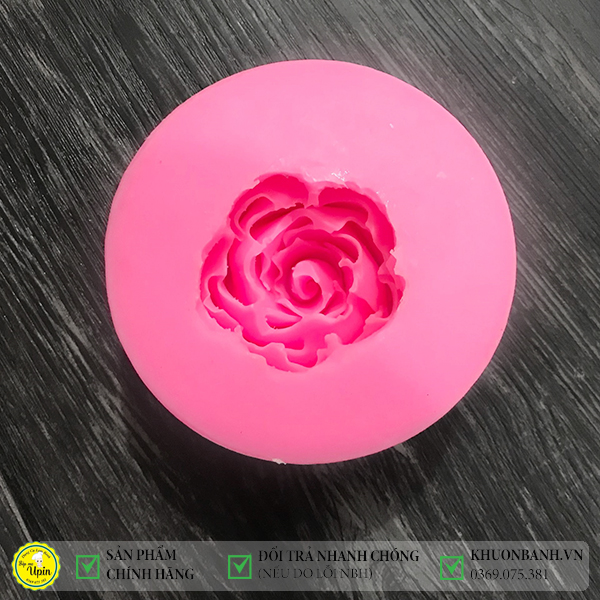 Khuôn silicon hoa hồng nở 9cm mã HH875
